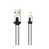 REIKO 8PIN IPHONE 6 FLAT USB DATA CABLE 3.2FT IN WHITE