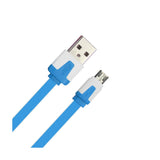 REIKO MICRO USB FLAT USB DATA CABLE 3.2FT IN BLUE