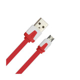 REIKO MICRO USB FLAT USB DATA CABLE 3.2FT IN RED