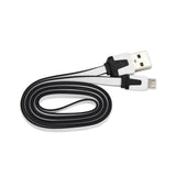 REIKO MICRO USB FLAT USB DATA CABLE 3.2FT IN WHITE