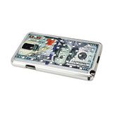 REIKO SAMSUNG GALAXY NOTE 3 STUDDED PLATING RIVETS US $100 BILL PATTERN DESIGN CASE IN SILVER