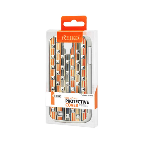 REIKO SAMSUNG GALAXY S4 STUDDED PLATING RIVETS STRIPES DESIGN CASE IN GOLD
