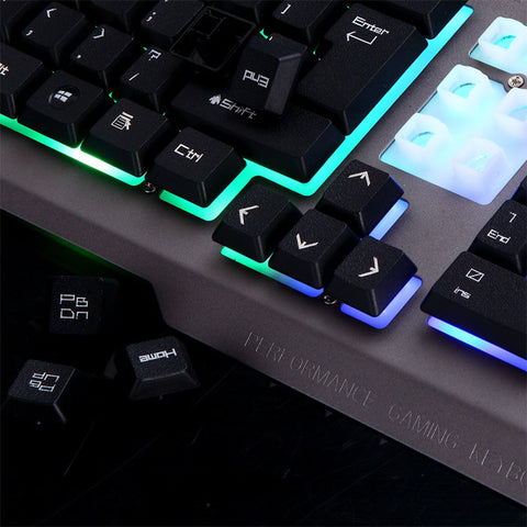 USB Wired Illuminated Colorful LED Backlight Multimedia PC Gaming Keyboard