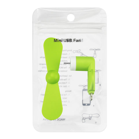 MINI FAN 2-IN-1 FOR IPHONE/ IPAD AND ANDROID IN GREEN