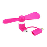 MINI FAN 2-IN-1 FOR IPHONE/ IPAD AND ANDROID IN ROSE RED