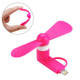 MINI FAN 2-IN-1 FOR IPHONE/ IPAD AND ANDROID IN ROSE RED