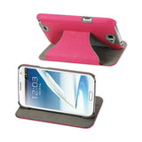 REIKO SAMSUNG GALAXY NOTE 2 FLIP FOLIO CASE WITH STAND IN HOT PINK