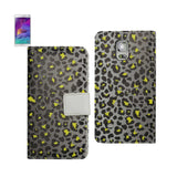 REIKO SAMSUNG GALAXY NOTE 4 3-IN-1 ANIMAL LEOPARD PRINT WALLET CASE IN SILVER