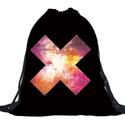 Fashion Unisex Emoji Backpacks 3D Printing Bags Drawstring Backpack