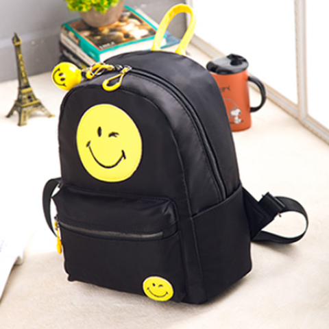 Women Fashion Emoji Travel Satchel School Bag Backpack