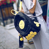 Women Fashion Emoji Travel Satchel School Bag Backpack