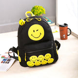 Women Fashion Emoji Travel Satchel School Bag Backpack