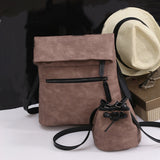 Women Vintage Leather Female Backpack Bags + Shoulder Bags