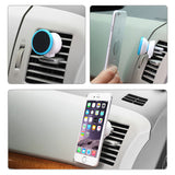 REIKO UNIVERSAL AIR VENT MAGNETIC CAR MOUNT PHONE HOLDER IN WHITE BLUE