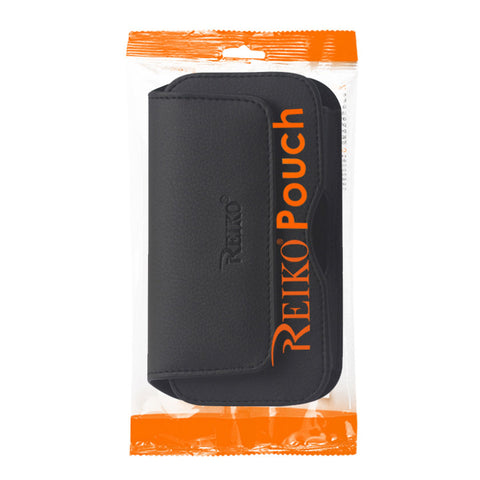 HORIZONTAL LEATHER POUCH SAMSUNG GALAXY NOTE2 PLUS-BLACK WITH BELT HOOPS AND MAGNETIC INNER SIZE: 6.34X3.57X0.77INCH