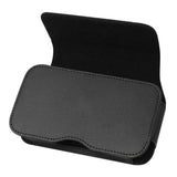 REIKO HORIZONTAL LEATHER POUCH MOTOROLA DROID X MB810 WITH METAL LOGO IN BLACK (5.42X2.98X0.79 INCHES PLUS)