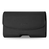 HORIZONTAL LEATHER POUCH SAMSUNG GALAXY S5 PLUS-BLACK WITH EMBOSSED LOGO INNER SIZE: 5.99X3.25X0.72INCH