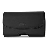 REIKO HORIZONTAL LEATHER POUCH SAMSUNG GALAXY S6/ S8 WITH EMBOSSED LOGO IN BLACK (6.05X3.18X0.67INCHES PLUS)