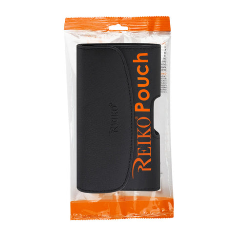 HORIZONTAL LEATHER POUCH SAMSUNG NOTE I9220/ N7000 PLUS-BLACK WITH EMBOSSED LOGO INNER SIZE: 6.18X3.67X0.78 INCH