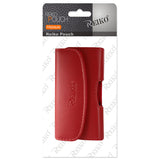 REIKO SMOOTH HORIZONTAL LEATHER POUCH RED COLOR IN CARDBOARD PACKAGING