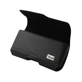 HORIZONTAL Z LID LEATHER POUCH SAMSUNG GALAXY S4 IN BLACK (5.78X3.15X0.71 INCHES PLUS)