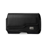 HORIZONTAL Z LID LEATHER POUCH BLU STUDIO 5.0 IN BLACK (6X3.42X0.78 INCHES PLUS)