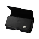 HORIZONTAL Z LID LEATHER POUCH BLU STUDIO 5.0 IN BLACK (6X3.42X0.78 INCHES PLUS)