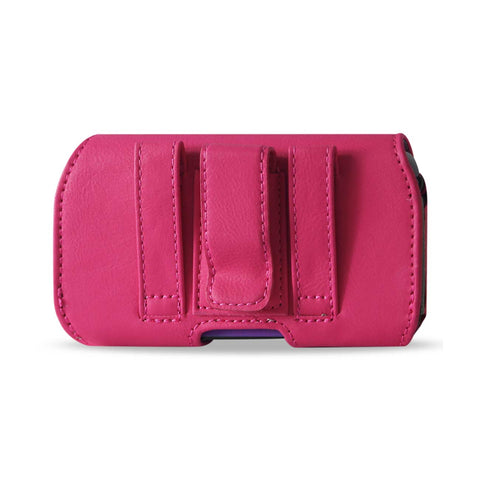 HORIZONTAL Z LID LEATHER POUCH IPHONE4 IN HOT PINK (4.72X2.56X0.59 INCHES PLUS)