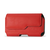 HORIZONTAL Z LID LEATHER POUCH SAMSUNG GALAXY S3/ I9300/ R53 X IN RED (5.91X3.07X0.63 INCHES PLUS)