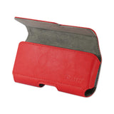 HORIZONTAL Z LID LEATHER POUCH SAMSUNG GALAXY S3/ I9300/ R53 X IN RED (5.91X3.07X0.63 INCHES PLUS)