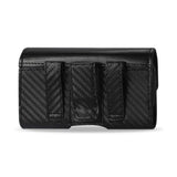 HORIZONTAL Z LID POUCH MAT PATTERN WITH ELASTIC SIDES IPHONE4 IN BLACK (4.72X2.56X0.59 INCHES PLUS)