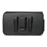 REIKO LEATHER HORIZONTAL POUCH SAMSUNG GALAX S3/ I9300 WITH RED BEE NEST INTERIOR IN BLACK (5.75X3.1X0.7 INCHES PLUS)