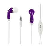 REIKO IN-EAR HEADPHONES WITH MIC IN PURPLE