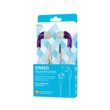 REIKO IN-EAR HEADPHONES WITH MIC IN PURPLE
