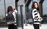 1PC Boys Girls Unisex Canvas Rucksack Backpack School Book Shoulder Bag