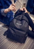 1PC Boys Girls Unisex Canvas Rucksack Backpack School Book Shoulder Bag