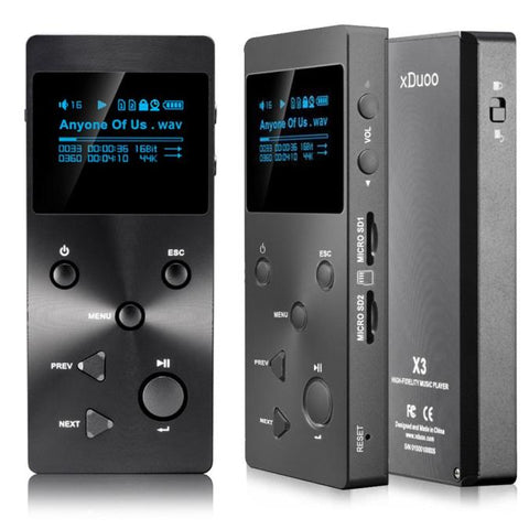 XDUOO X3 HIFI MP3 Music Player Lossless Music Player with HD OLED ScreenSupport APE FLAC ALAC WAV WMA OGG MP3