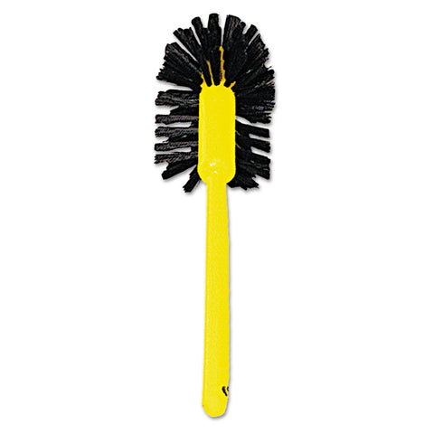 Commercial-Grade Toilet Bowl Brush, 17" Long, Plastic Handle, Brown