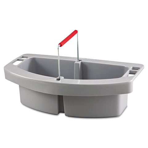 Maid Caddy, 2-Comp, 16w X 9d X 5h, Gray