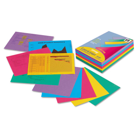Array Colored Bond Paper, 24lb, 8-1/2 X 11, Assorted Designer Colors, 500/ream