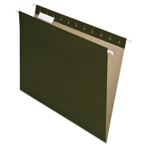 Earthwise By Pendaflex Recycled Hanging File Folder, 1/5 Cut, Ltr, Green, 25/bx