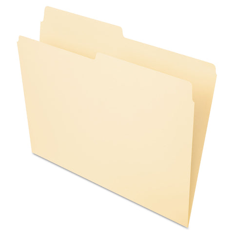 File Folders, 1/2 Cut, Top Tab, Letter, Manila, 100/box