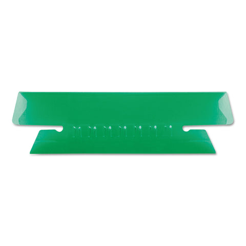 Hanging File Folder Tabs, 1/3 Tab, 3 1/2 Inch, Green Tab/white Insert, 25/pack