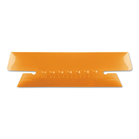Hanging File Folder Tabs, 1/3 Tab, 3 1/2 Inch, Orange Tab/white Insert, 25/pack