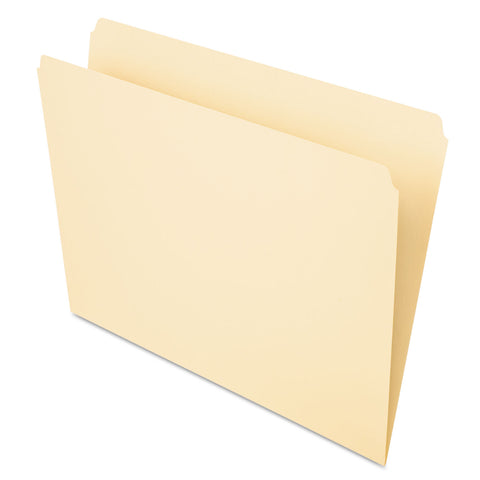 File Folders, Straight Cut, Top Tab, Letter, Manila, 100/box