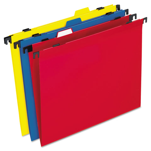 Two-In-One Colored Poly Folders With Built-In Tabs, Letter, Assorted, 10/pack