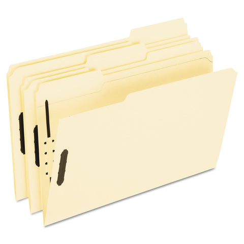 Fastener Folders, 2 Fasteners, 1/3 Cut Tabs, Legal, Manila, 50/box