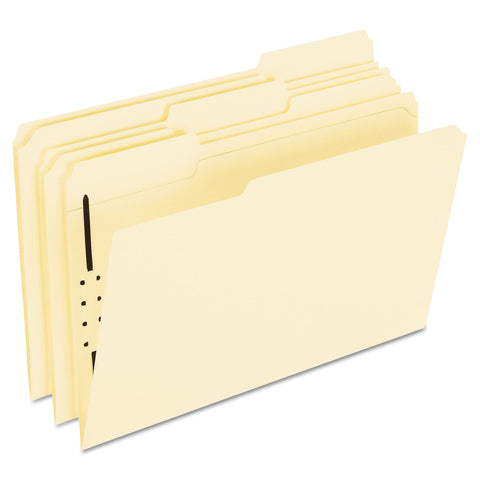 Fastener Folders, 1 Fasteners, 1/3 Cut Tabs, Legal, Manila, 50/box