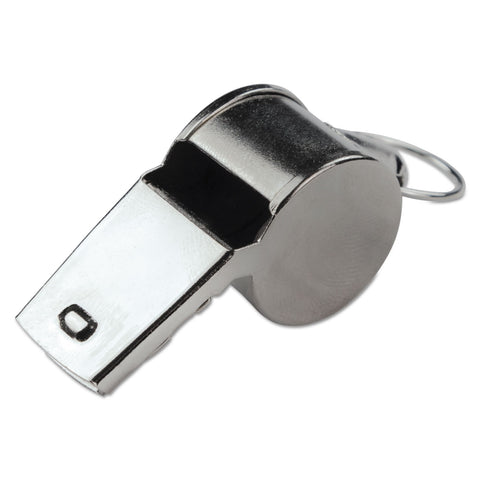Sports Whistle, Medium Weight, Metal, Silver