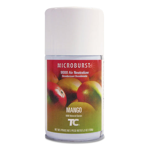 Microburst 9000 Air Freshener Refill, Mango, 5.3 Oz, Aerosol, 4/carton